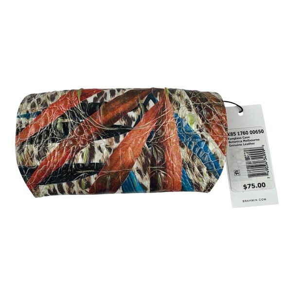 Brahmin Eyeglass Case in Botanica Melbourne Croc Embossed Genuine Leather NEW - Picture 2 of 10